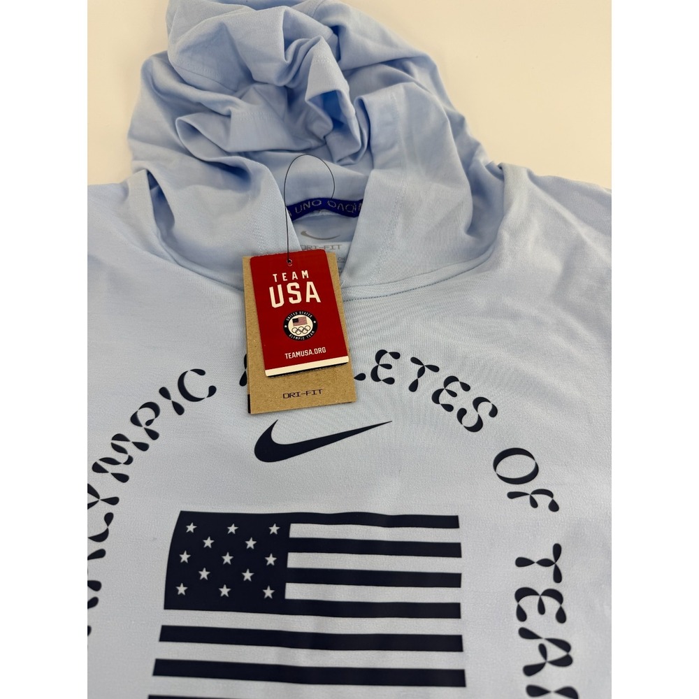 New Nike Dri-Fit Team USA Paralympic Restore Hoodie Blue FZ3169-477 Men's SZ S - Picture 3 of 8